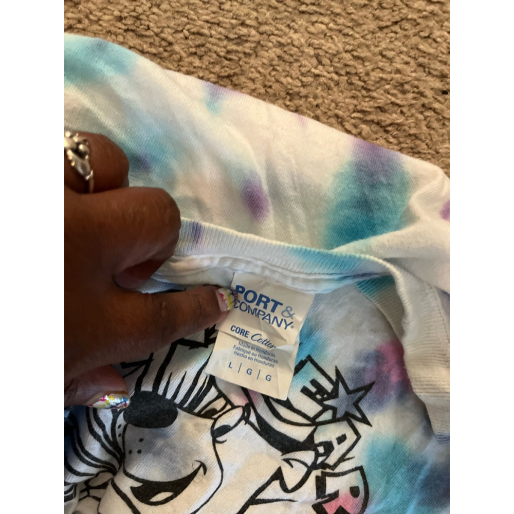 EUC Yogi Bear T-shirt Size L Multi-color Tie Dye - Picture 5 of 5